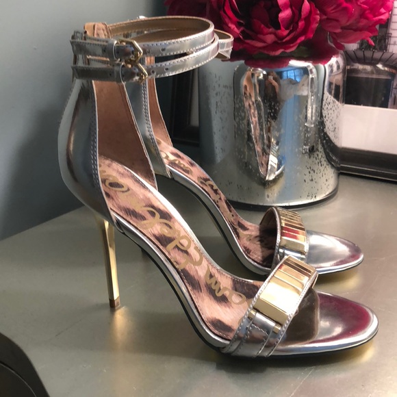 Sam Edelman Shoes - NEVER WORN Sam Edelman Silver and Gold High Heels